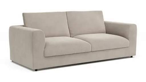 Sofa Stormy - 3-Sitzer, Stoff, Creme