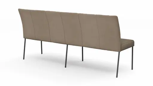 Bank Nashville - Breite ca. 200 cm, Leder, Taupe