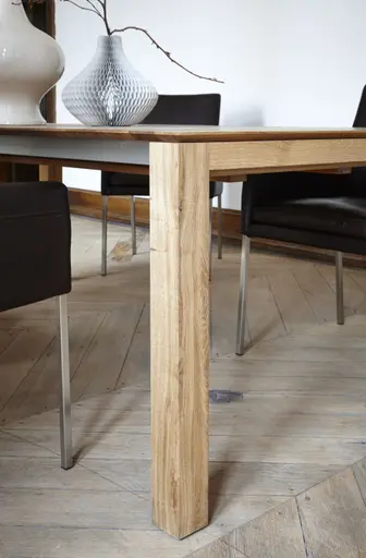 Esstisch 3400 - LB ca. 200x100 cm, ausziehbar, Asteiche massiv, Geölt