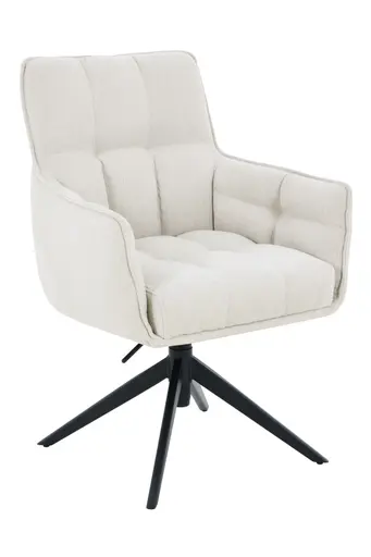 Armlehnstuhl - drehbar, höhenverstellbar, Webstoff, Beige