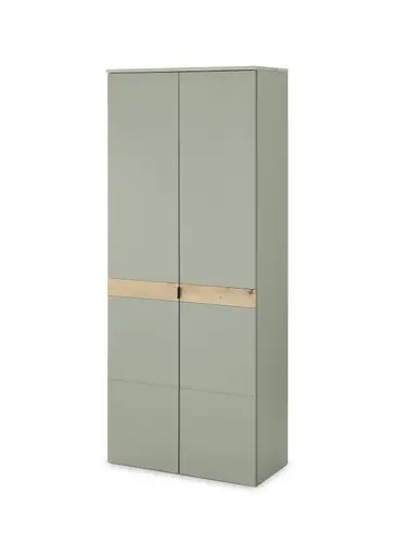 Garderobenschrank - B ca. 75 cm, Schilfgrün, Artisan Eiche Nachbildung