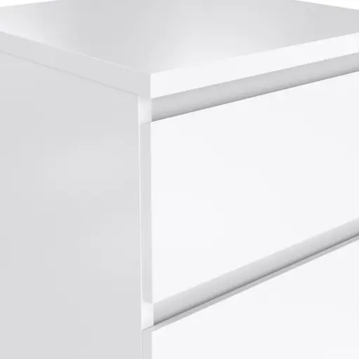 Nachtkonsole- B ca. 40 cm, Weiß, Hochglanz