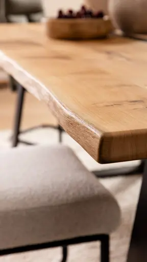 Esstisch Kima - LB ca. 220x100 cm, Wildeiche massiv mit Epoxid-Harz