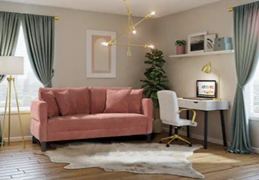 Doppelliege - Schlaffunktion, Stoff, Lachfarben