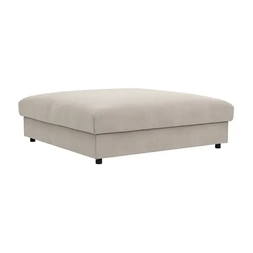 Hocker Stormy - LB ca. 110x110 cm, Stoff, Creme