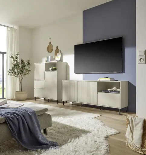 TV-Lowboard - B ca. 158 cm, Kaschmir