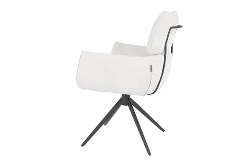 Armlehnstuhl MARGIT - drehbar, Stoff, Silberfarben