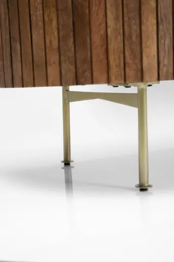 Sideboard- Massivholz, Mango, Gebeizt, Marmorplatte