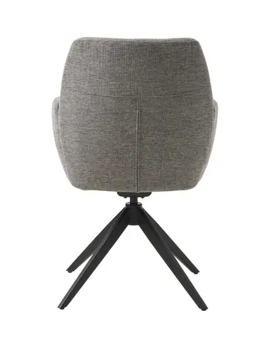 Armlehnstuhl - drehbar, Stoff, Grau