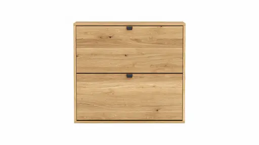 Schuhschrank Williston - Korpus Wildeiche massiv / Front sandgestrahlt