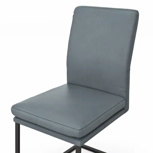 Freischwinger Valloni, Leder, Hellblau