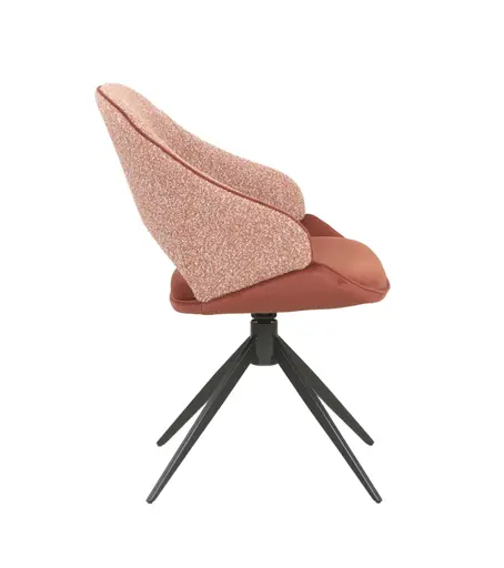 Stuhl MERIEM - drehbar, Stoff, Rost