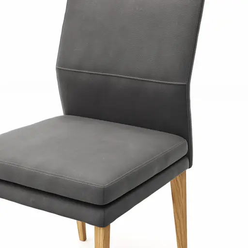 Stuhl Carry - Leder, Dunkelgrau