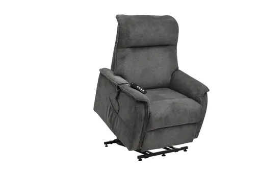 TV-Sessel MIKLAS - Aufstehhilfe, Relaxfunktion, Stoff, Grau