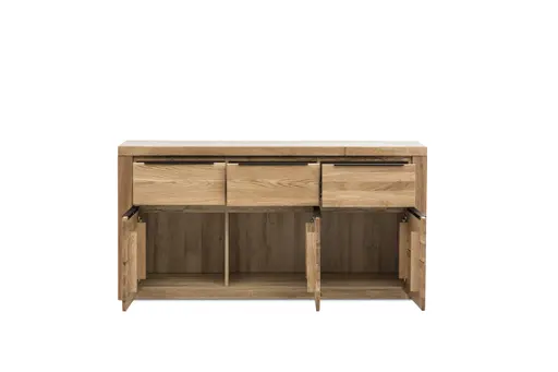 Sideboard - Eiche Dekor, Eiche Massiv, Geölt