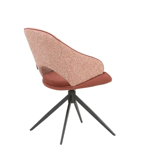 Stuhl MERIEM - drehbar, Stoff, Rost