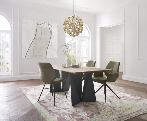 Esstisch Cinque Passi - LB ca. 240x95 cm, Asteiche massiv natur