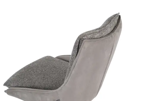 Stuhl MANDY - drehbar, Stoff, Graubeige