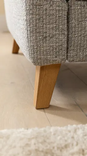 Ecksofa Almyra - 2,5-Sitzer mit Ottomane rechts, inkl. Schlaffunktion und Bettkasten, Stoff, Silbergrau