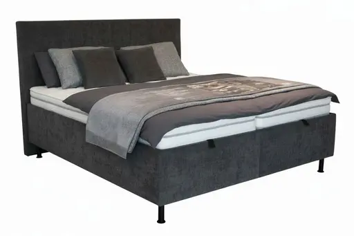 Polsterbett - Liegefläche ca. 180x200, Stoff, Anthrazit