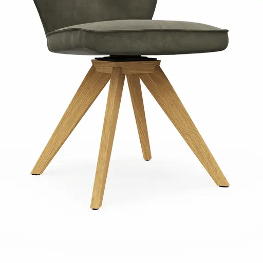 Stuhl Westmore - drehbar, Stoff, Dunkelgrün