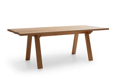 Esstisch Mileto - LB ca. 220 x 100 cm, Asteiche massiv, Geölt, Naturdesignplatte