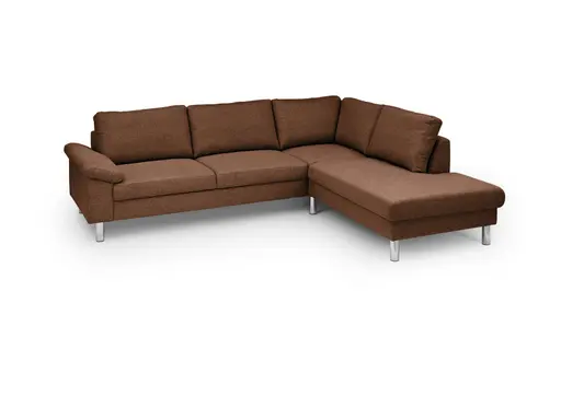 Ecksofa COOL - 2,5-Sitzer mit Ecke rechts, Stoff, Rost