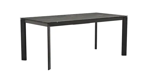 Esstisch Menosa - ausziehbar, LB ca. 180x90 cm, Laminat, Marmor Schwarz