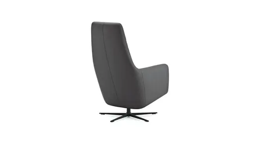 Relaxsessel Rufus - inkl. Relaxfunktion, Leder, Anthrazit