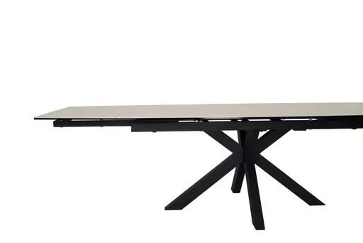 Esstisch MELANIA - ausziehbar, LB ca. 180x95 cm, Glaskeramik, Travertin farbig