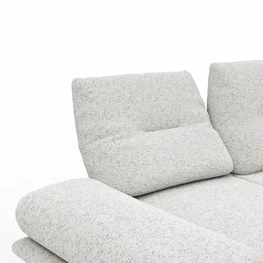Sofa Lucero 2.0 - 2-Sitzer inkl. Rückenlehne verstellbar, Stoff, Offwhite