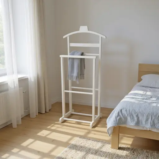 Herrendiener - B/H/T ca. 48x97x36 cm, Cremeweiß