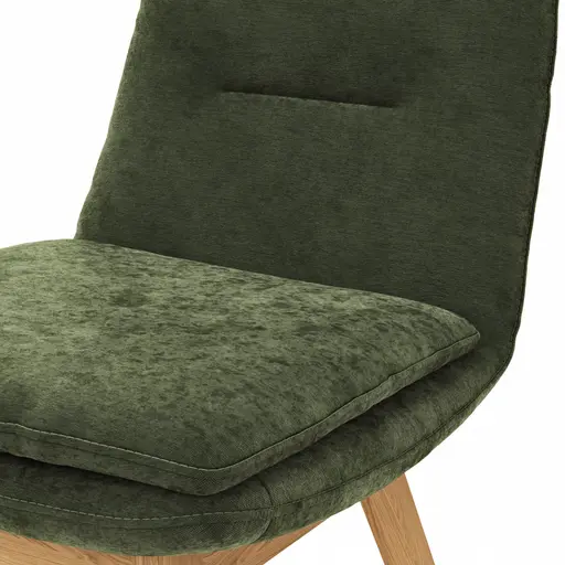 Polsterstuhl Macano - Stoff, Olive