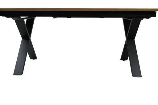 Esstisch MATTIES - ausziehbar, LB ca. 180x90 cm, Eiche Furnier, Schweizer Kante, Schwarz