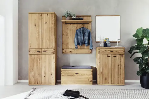 Garderobe - Balkeneiche massiv