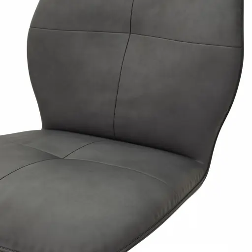 Stuhl Dinner - drehbar, Stoff, Dunkelgrau