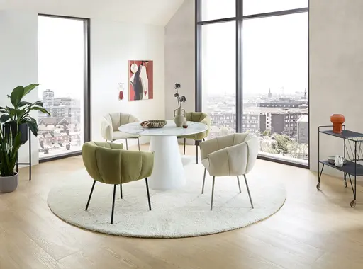 Armlehnstuhl - Stoff, Beige