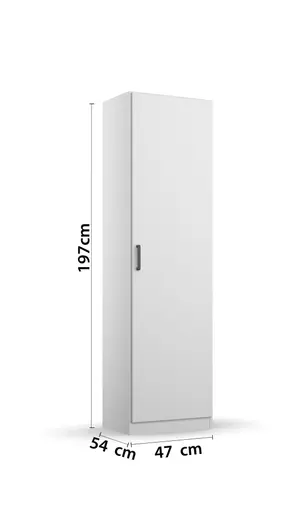 Drehtürenschrank RHONDA- B ca. 47 cm, Weiß