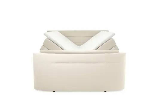  Boxspringbett JELLA MIX- Liegefläche ca. 180x200 cm, Stoff, Creme