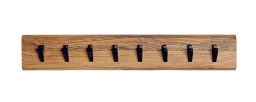 Wandgarderobe - B ca. 90 cm, Akazie, Schwarz