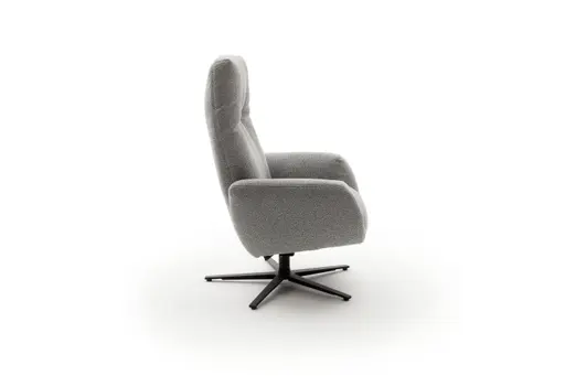 Einzelsessel Terni - Relaxfunktion, Sternfuss, Stoff, Hellblau