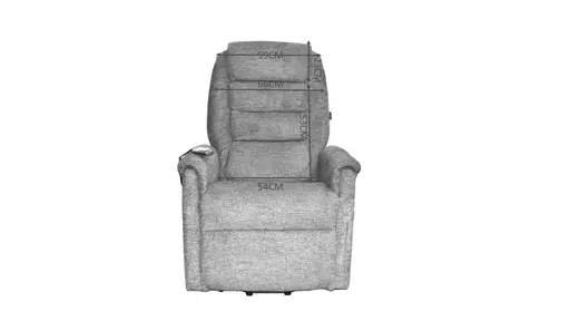 TV-Sessel MYRON - Aufstehhilfe, Relaxfunktion, Kopfteilverstellung, Stoff, Braun