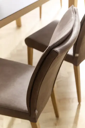 Stuhl Florea - Stoff, Dunkelbraun