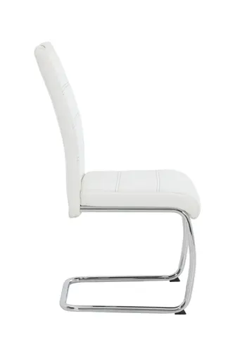 Freischwinger - Kunstleder, Weiß