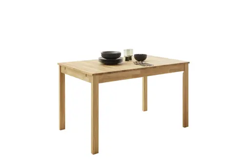 Esstisch - ausziehbar, LB ca. 125x80 cm, Wildeiche massiv geölt