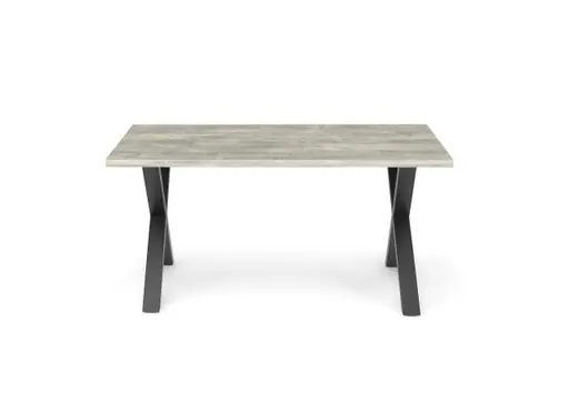 Esstisch - LB ca. 160x90 cm, Betonoptik, Schwarz