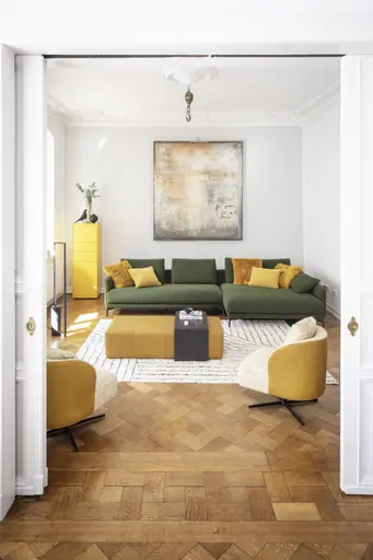 Kommode Casello - BHT ca. 45x144x37 cm, Lack Matt, Sonnengelb