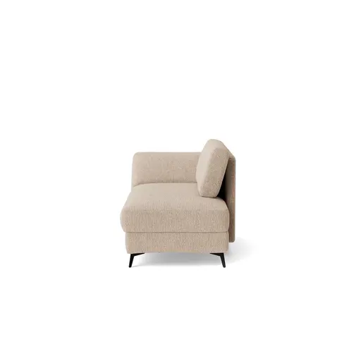 Schlafsofa Beluso - Ausrichtung links inkl. Schlaffunktion und Bettkasten, Stoff, Graubeige