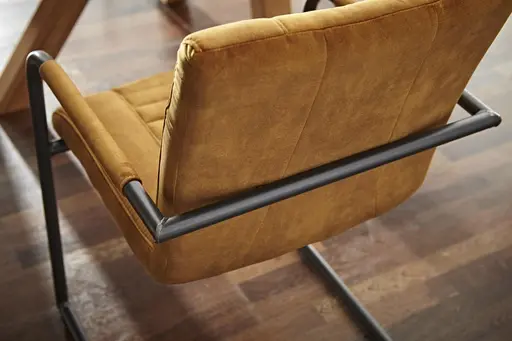 Armlehnstuhl Cambridge - Stoff, Curry