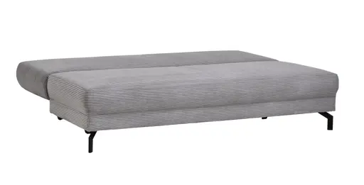 Schlafsofa Salema - 3-Sitzer mit Schlaffunktion (Liegefläche ca. 150x200cm), Stoff, Hellgrau